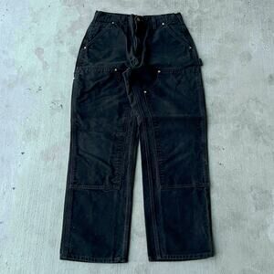 Vintage Y2K Carhartt black double knee work wear carpenter pants